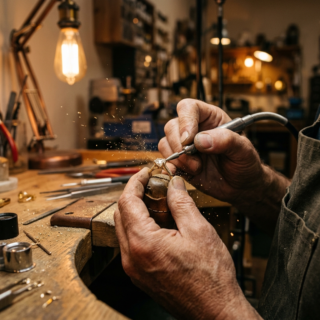 Geetanjali Artisan Hand-Crafting Jewelry Piece